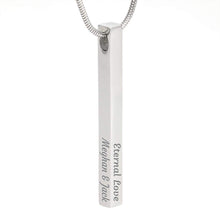 Load image into Gallery viewer, ShineOn Fulfillment Jewelry Engraved 4 Sided Stick Necklace (Stainless Steel) 4 Sided Stick Necklace

