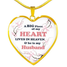 Load image into Gallery viewer, ShineOn Fulfillment Jewelry Luxury Necklace (Gold) / No A Big Piece Of My Heart Lives In Heaven Necklace
