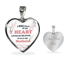 Load image into Gallery viewer, ShineOn Fulfillment Jewelry Luxury Necklace (Silver) / Yes A Big Piece Of My Heart Lives In Heaven Necklace
